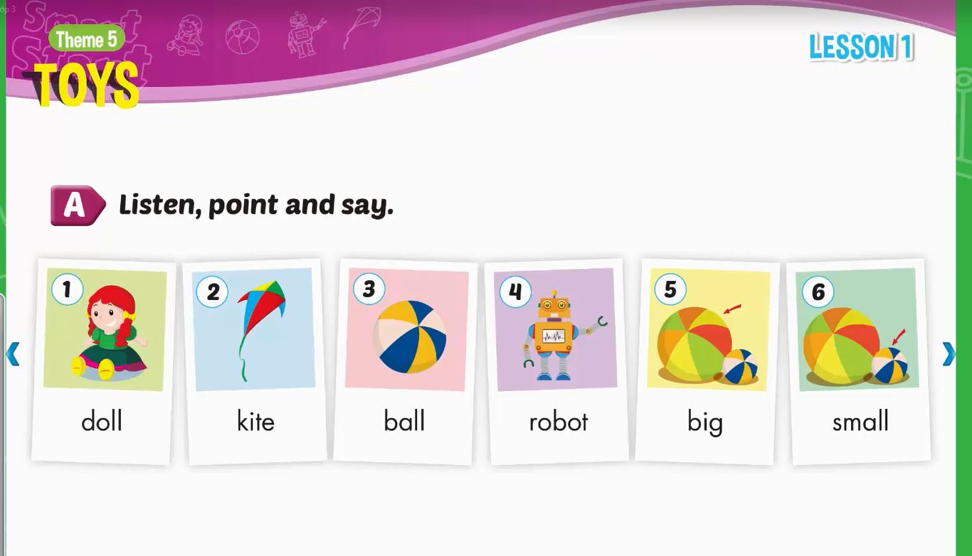 Smart Start Grade 3 - Theme 5: Toys - Tiếng Anh lớp 3 bài 5
